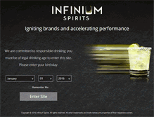Tablet Screenshot of infiniumspirits.com